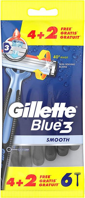 GILETTE BLUE 3 SMOOTH RASOIO USA E GETTA 6PZ