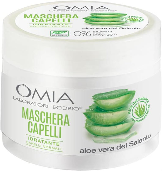 OMIA MASCHERA PER CAPELL CON ALOE VERA DEL SALENTO IDRATANTE E ILLUMINANTE PER CAPELLI SECCHI 250 ML