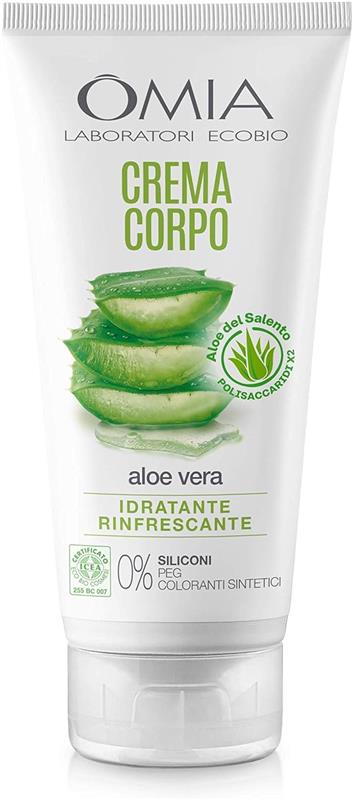 OMIA CREMA CORPO ECO BIO CON ALOE VERA DEL SALENTO CREMA IDRATANTE LENITIVA E RINFRESCANTE IDEALE PER PELLI SECCHE 200 ML