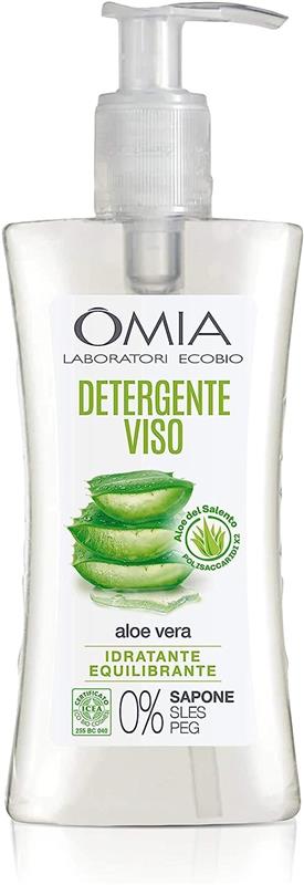 OMIA GEL DETERGENTE VISO ECO BIO ALOE VERA DEL SALENTO STRUCCANTE IDRATANTE PER PELLI NORMALI E MISTE 200 ML