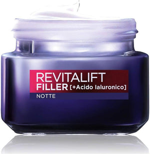 L'ORÉAL PARIS CREMA VISO NOTTE REVITALIFT FILLER AZIONE ANTIRUGHE CON ACIDO IALURONICO CONCENTRATO 50 ML