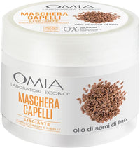 OMIA MASCHERA PER CAPELLI CON OLIO DI SEMI DI LINO RISTRUTTURANTE PER CAPELLI FRAGILI E SECCHI 250 ML NO SILICONI