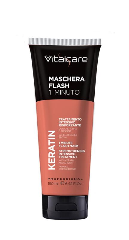 VITALCARE MASCHERA FLASH 1 MINUTO ACTION KERATIN 190ML TRATTAMENTO RINFORZANTE