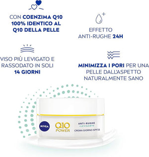 NIVEA Q10 POWER ANTIRUGHE CREMA GIORNO VISO SPF 15 PER PELLI MISTE 50 ML