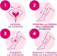 VEET STRISCE DEPILATORIE VISO + CORPO E ZONA BIKINI IPOALLERGENICHE16 STRISCE + SALVIETTE POST-EPILAZIONE OKX