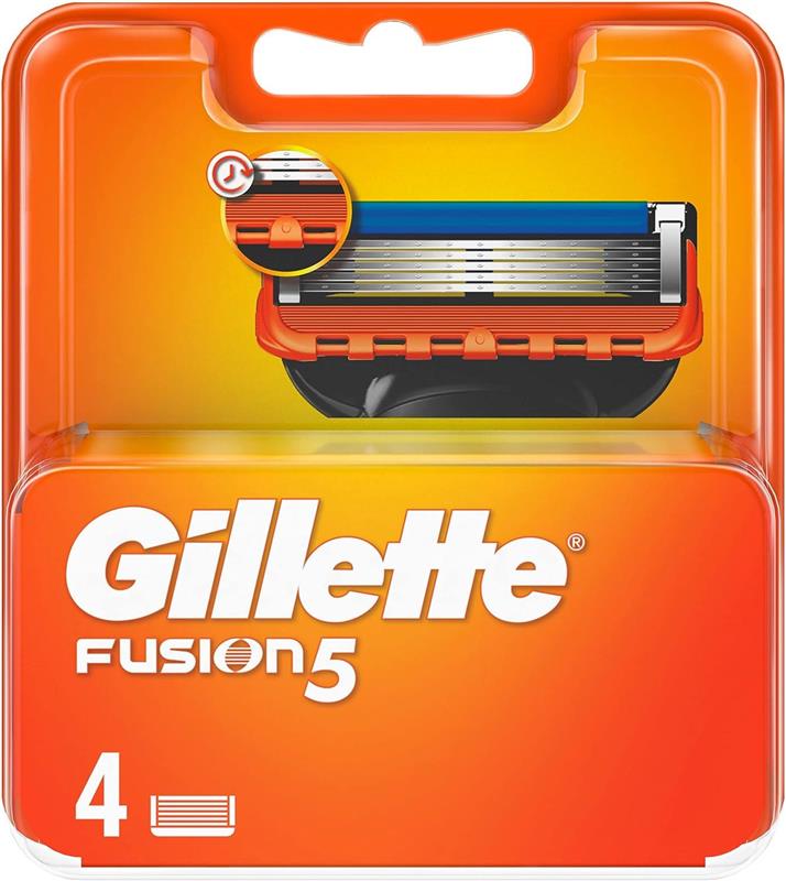 GILLETTE FUSION5 LAMETTE DI RICAMBIO PER RASOIO DA UOMO 4 LAMETTE PER UNA RASATURA PERFETTA