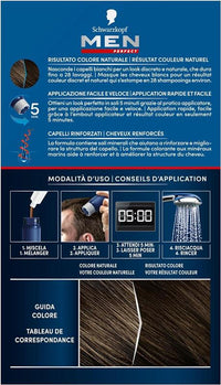 SCHWARZKOPF MEN PERFECT TINTA COLORANTE IN GEL RISULTATO FINO A 28 SHAMPOO 70 CASTANO SCURO NATURALE