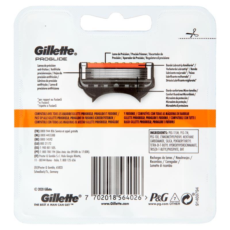 GILLETTE FUSION PROGLIDE SET DA 4 RICARICHE
