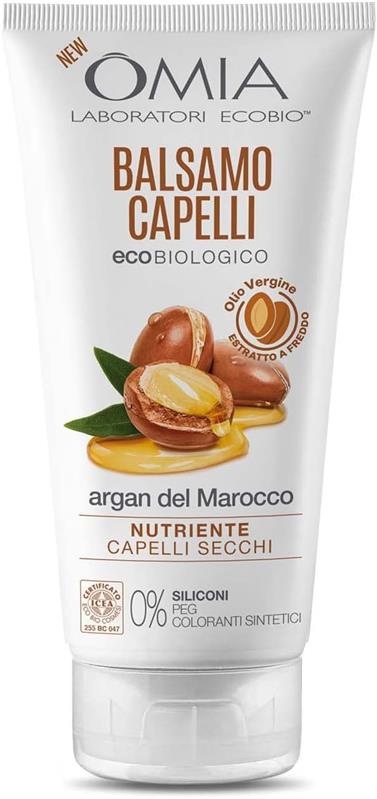 OMIA BALSAMO CAPELLI ECO BIO CON OLIO DI ARGAN DEL MAROCCO PER CAPELLI SECCHI NUTRIENTE E RISTRUTTURANTE DA 180 ML