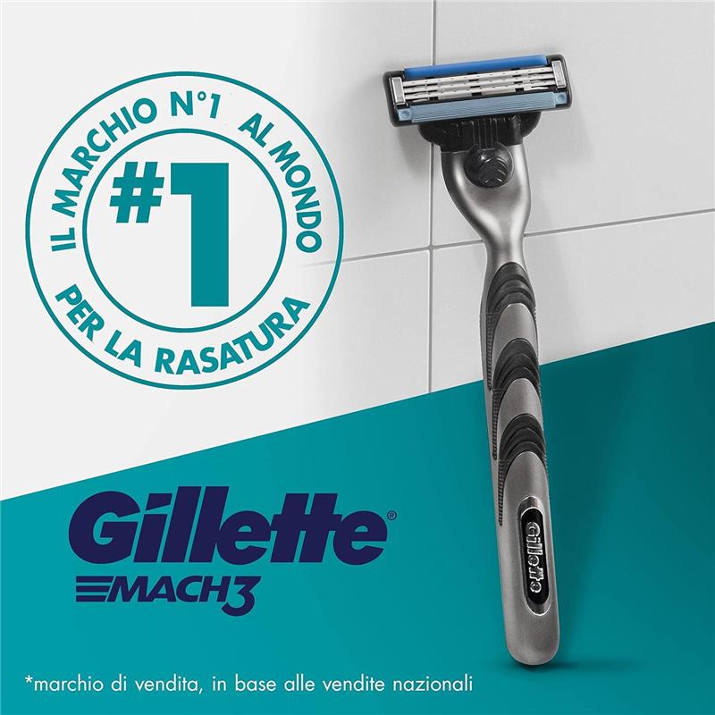 GILLETTE MACH3 LAMETTE DI RICAMBIO PER RASOIO DA UOMO RASOI A 3 LAME RICAMBIO PER RASOIO PIÙ FORTI DELL’ACCIAIO