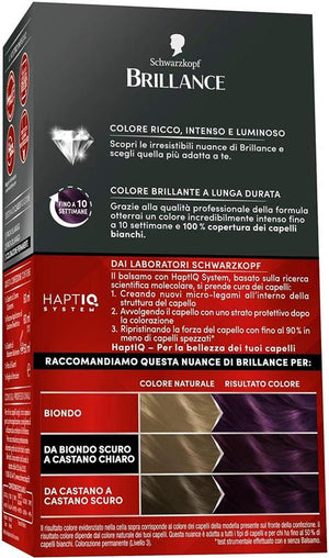 SCHWARZKOPF BRILLANCE TINTA PER CAPELLI INTENSIVA COPERTURA CAPELLI BIANCHI 888 NEW VIOLA LONDRA