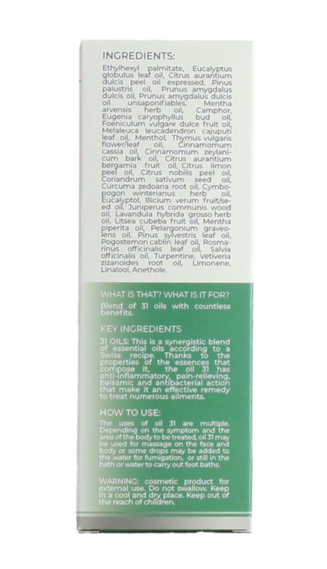 SETABLU OLIO 31 ERBE 100 ML SOLLIEVO IMMEDIATO PERSONAL CARE