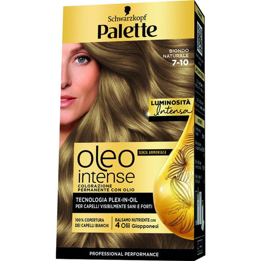SCHWARZKOPF PALETTE OLEO COLORAZIONE PERMANENTE COPERTURA PROFESSIONALE CAPELLI BIANCHI 7-10 BIONDO NATURALE
