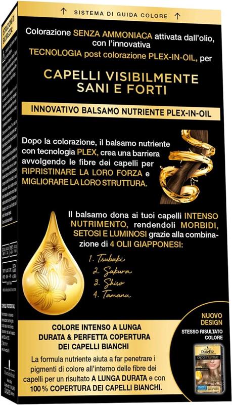 SCHWARZKOPF PALETTE OLEO COLORAZIONE PERMANENTE COPERTURA PROFESSIONALE CAPELLI BIANCHI 8-5 BIONDO BEIGE