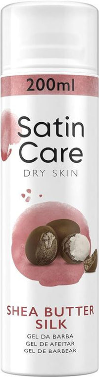 GILLETTE SATIN CARE GEL DEPILATORIO DA DONNA 200 ML CON BURRO DI KARITE