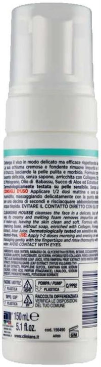CLINIANS ANTIRUGHE REPAIR MOUSSE DETERGENTE VISO COLLAGENE AD ESTRATTO DI MELOGRANO PER TUTTI I TIPI DI PELLE 150 ML