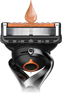 GILLETTE FUSION 5 PROGLIDE REGOLABARBA UOMO LAME RASOIO A MANO LIBERA 1 MANICO E 2 LAMETTE DA BARBA DA 5 LAME