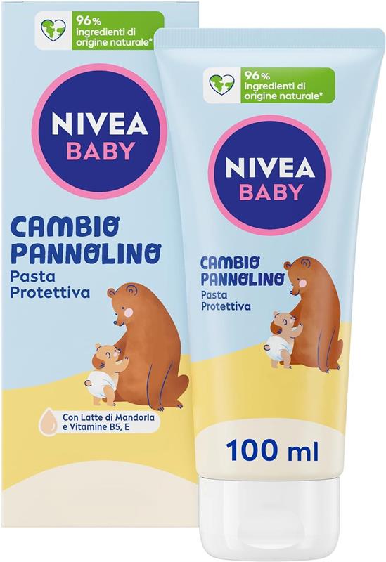 NIVEA BABY CAMBIO PANNOLINO PASTA PROTETTIVA 100 ML CREMA CAMBIO PANNOLINO LENITIVA ED EMOLLIENTE