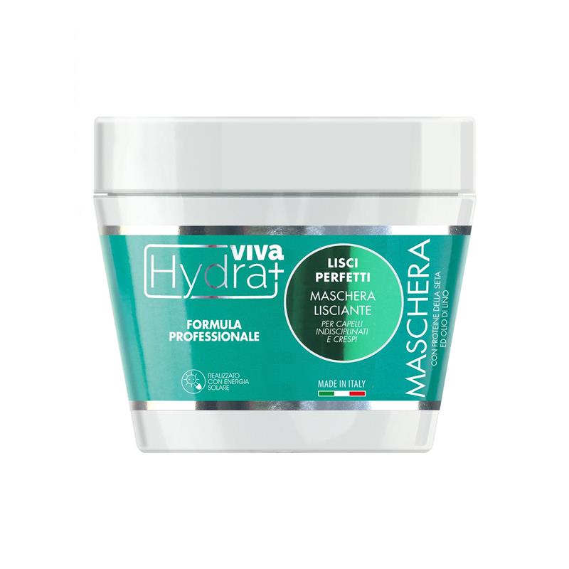 HYDRA VIVA MASCHERA LISCIANTE PER CAPELLI INDISCIPLINATI E CRESPI CON PROTEINE DELLA SETA ED OLIO DI LINO 500 ML