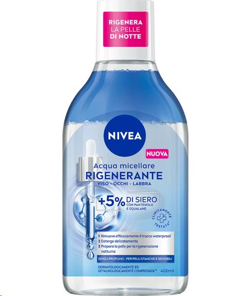 NIVEA ACQUA MICELLARE RIGENERANTE SIERO-INFUSA + 5% CON PANTENOLO E SQUALANE 400 ML
