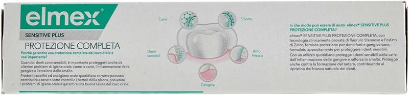 ELMEX SENSITIVE PLUS COMPLETE DENTIFRICIO TRIPLA AZIONE 75ML