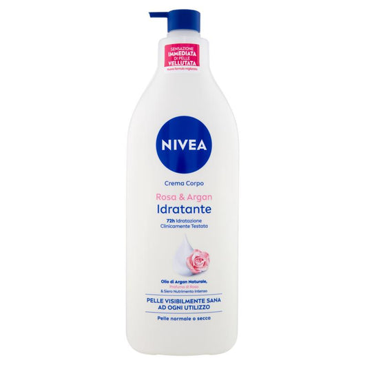 NIVEA CREMA CORPO ROSA & ARGAN IDRATANTE PELLE NORMALE O SECCA 500 ML