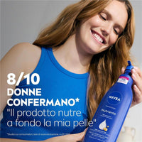 NIVEA CREMA CORPO NUTRIENTE 500 ML 72H CON ACIDO IALURONICO OLIO DI MANDORLA E SIERO NUTRENTE PELLE SECCA O MOLTO SECCA