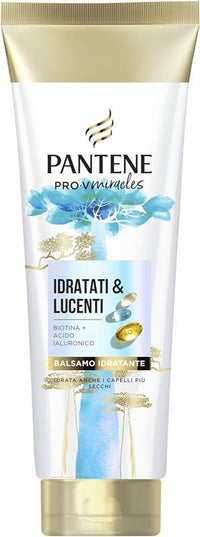 PANTENE IDRATATI & LUCENTI BALSAMO CON BIOTINA 160ML PRO-V CON ACIDO IALURONICO TRATTIENE L'IDRATAZIONE PER CAPELLI SANI