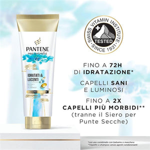 PANTENE IDRATATI & LUCENTI BALSAMO CON BIOTINA 160ML PRO-V CON ACIDO IALURONICO TRATTIENE L'IDRATAZIONE PER CAPELLI SANI