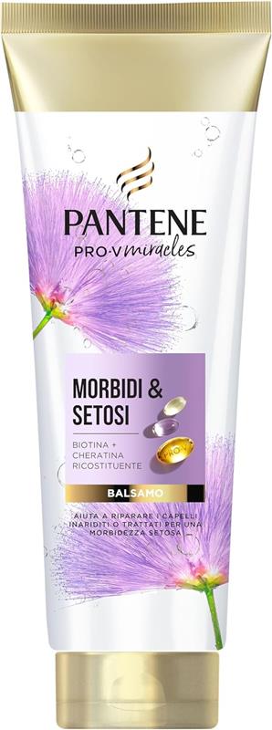 PANTENE MORBIDI & SETOSI BALSAMO CON BIOTINA E CHERATINA RICOSTITUENTE 160 ML PRO-V MIRACLES CAPELLI TRATTATI O MESCIATI