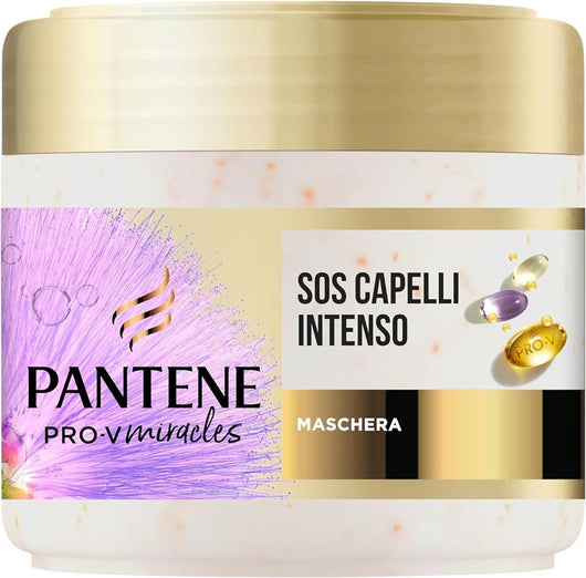 PANTENE MASCHERA SOS CAPELLI INTENSO CON BIOTINA E CHERATINA RICOSTITUENTE 300 ML RIPARA I CAPELLI SECCHI TRATTATI O MESCIATI