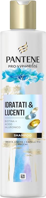 PANTENE SHAMPOO IDRATATI & LUCENTI CON BIOTINA 250 ML PRO-V CON ACIDO IALURONICO IDRATANTE CON VITAMINA B5
