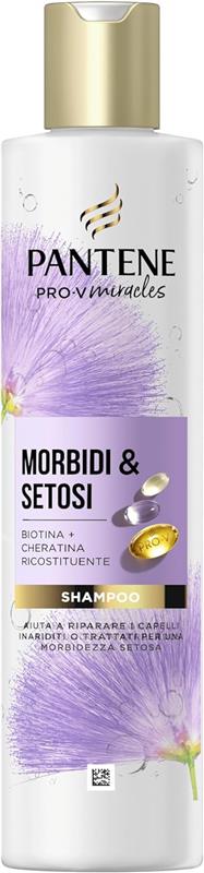 PANTENE SHAMPOO MORBIDI & SETOSI CON BIOTINA E CHERATINA 250 ML PRO-V RIPARARE I CAPELLI SECCHI E DANNEGGIATI