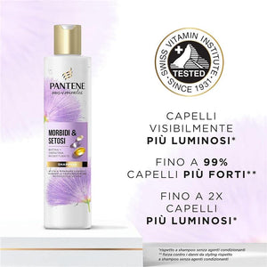 PANTENE SHAMPOO MORBIDI & SETOSI CON BIOTINA E CHERATINA 250 ML PRO-V RIPARARE I CAPELLI SECCHI E DANNEGGIATI