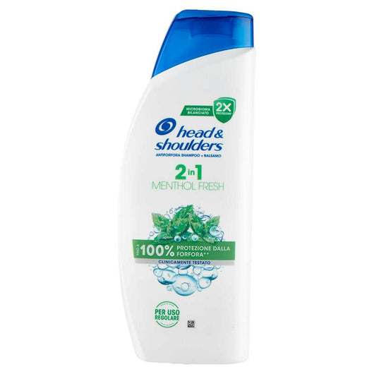 HEAD & SHOULDERS ANTIFORFORA SHAMPOO E BALSAMO 2IN1 MENTOLO FRESH 625 ML PER USO REGOLARE