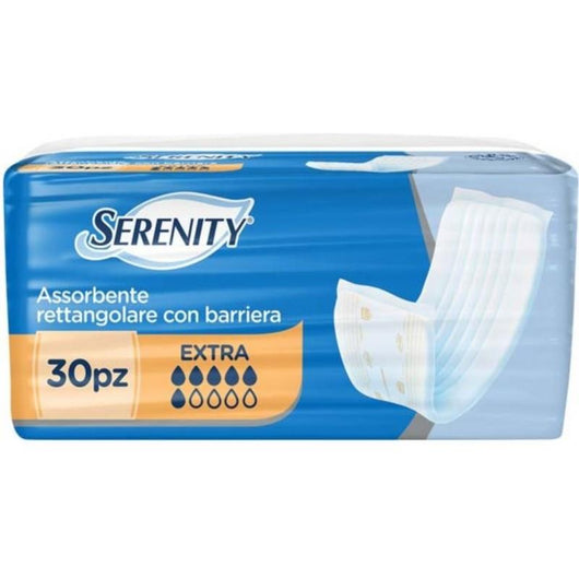 SERENITY ASSORBENTI CON BARRIERA RETTANGOLARE IN CONFEZIONE DA 30 PEZZI