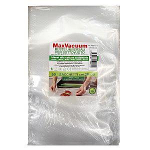 BUSTE UNIVERSALI PER ALIMENTI SOTTOVUOTO IN SET DA 50 PEZZI DA 20 X 30 CM
