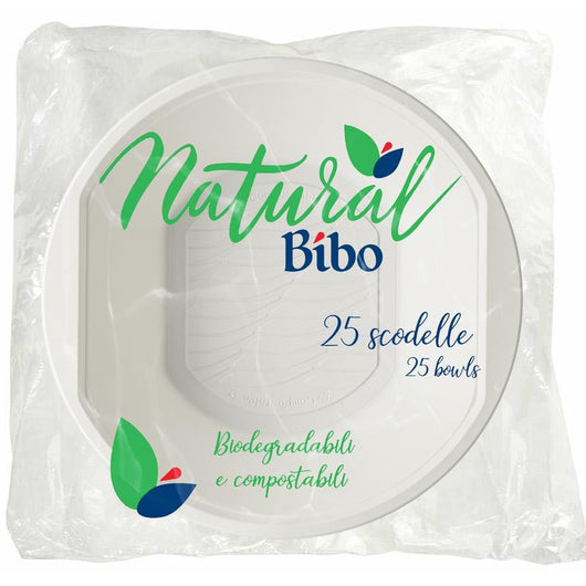 BIBO SCODELLE IN BIOPLASTICA CON CAPIENZA DA 500 ML CONFEZIONE DA 25 PEZZI