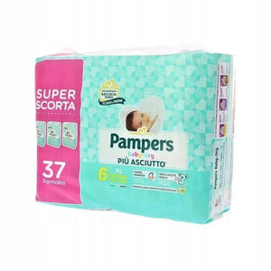 PANNOLINI PAMPERS BABY DRY CONFEZIONE DA 37 PEZZI TAGLIA 6 15-30 KG