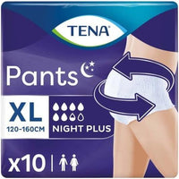 TENA PANTS ASSORBENTI  10 PEZZI NIGHT PLUS XL