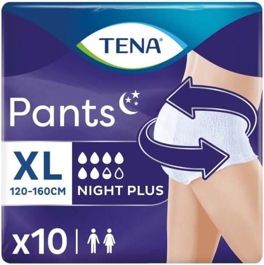 TENA PANTS ASSORBENTI  10 PEZZI NIGHT PLUS XL