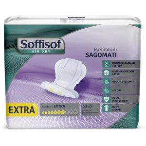 SOFFISOF PANNOLONI SAGOMATI TRASPIRANTI AIR DRY EXTRA ASSORBENZA 30PZ