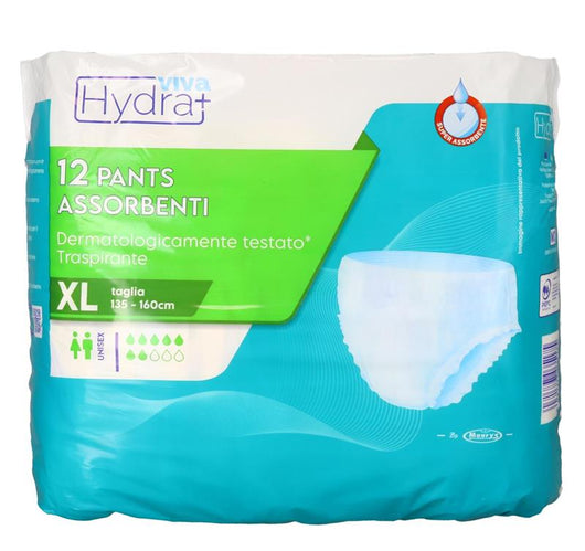 HYDRA VIVA 12 PANTS ASSORBENTI EXTRA TAGLIA XL