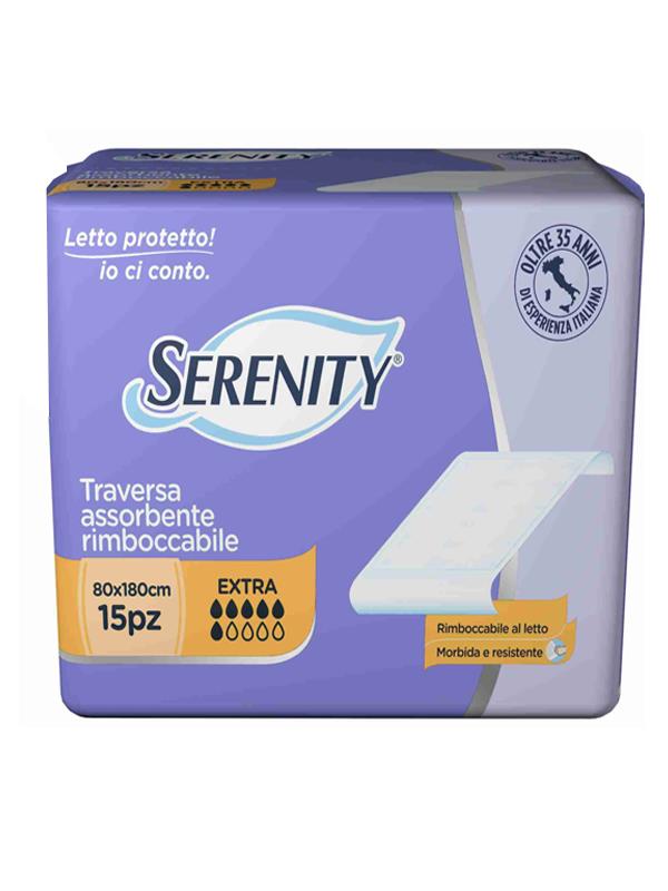 SERENITY TRAVERSA ASSORBENTE RIMBOCCABILE AL LETTO 80X180 15PZ OKX