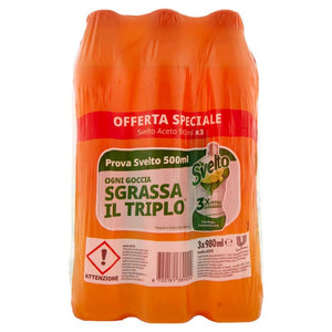 SVELTO DETERSIVO PIATTI TRIPACCO FORMULA CONCENTRATA ACETO 980 ML X3