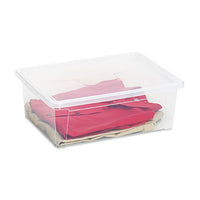 CONTENITORE BOX IN PLASTICA 40 X 30 X H13 TRASPARENTE