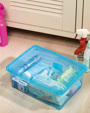 CONTENITORE BOX IN PLASTICA 40 X 30 X H13 TRASPARENTE