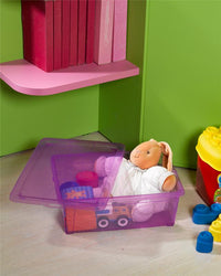 CONTENITORE BOX IN PLASTICA 40 X 30 X H13 TRASPARENTE