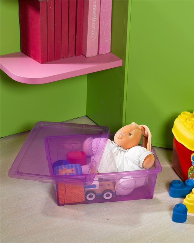 CONTENITORE BOX IN PLASTICA 40 X 30 X H13 TRASPARENTE