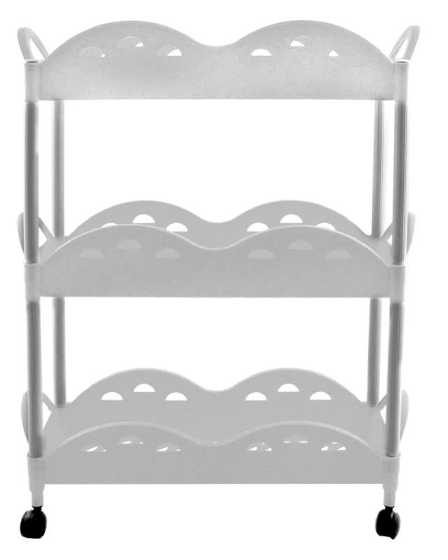 CARRELLO DA CUCINA GIOIA IN COLORE BIANCO CON 3 CESTELLI